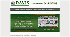 Desktop Screenshot of davisapplianceservice.com