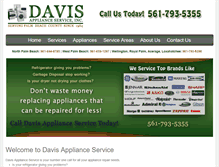 Tablet Screenshot of davisapplianceservice.com